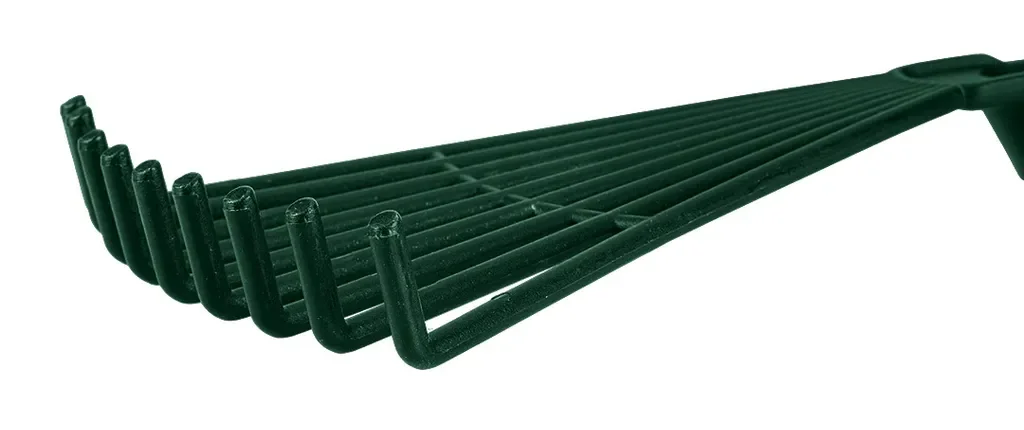 VERTO Fächerbesen 31 cm PP 9 Zinken Handrechen Minirechen