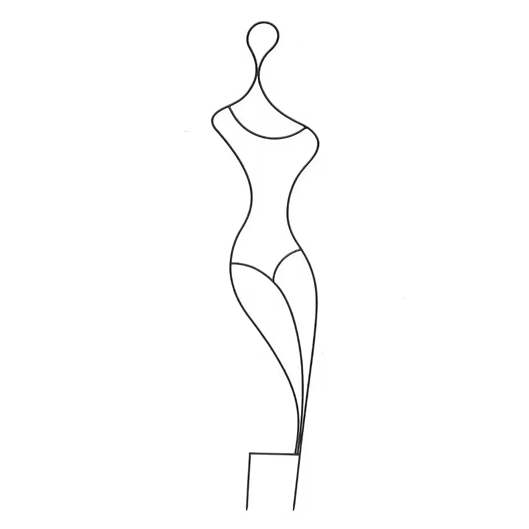 DANDIBO Rankhilfe Metall 140 cm Schwarz Frau Gracia Rankgitter