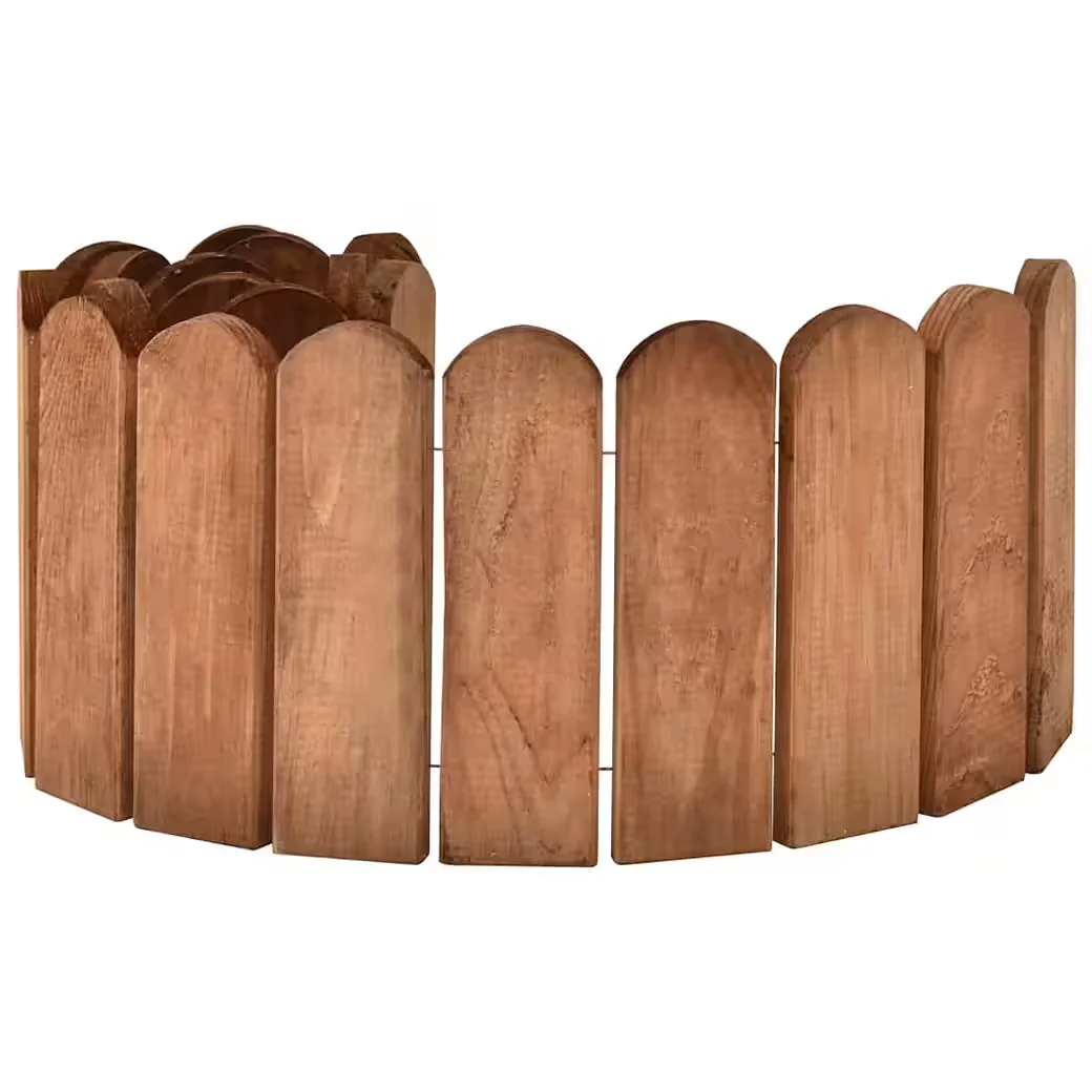 FURNICATO flexible Beeteinfassung Massivholz imprägniert 120x20x1,5 cm