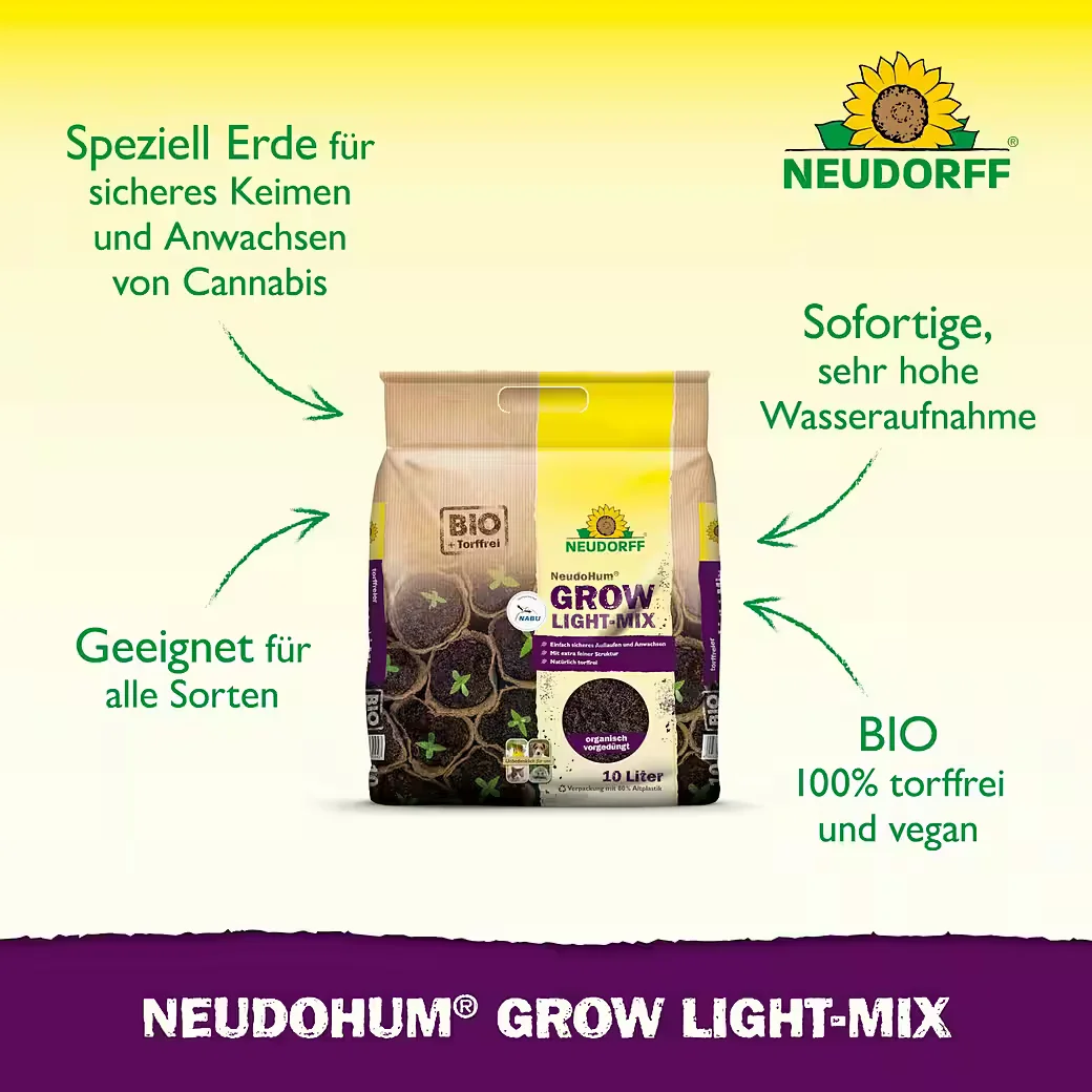 NEUDORFF NeudoHum Grow Light-Mix Spezialerde Anzuchterde 10 L