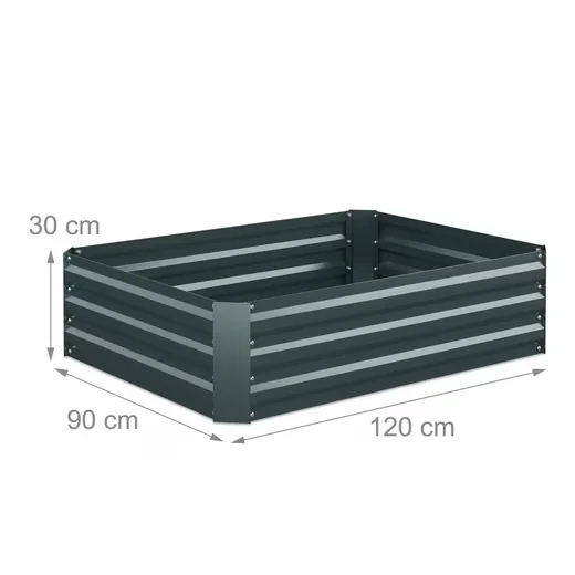 Relaxdays Hochbeet Metall Garten Pflanzbeet