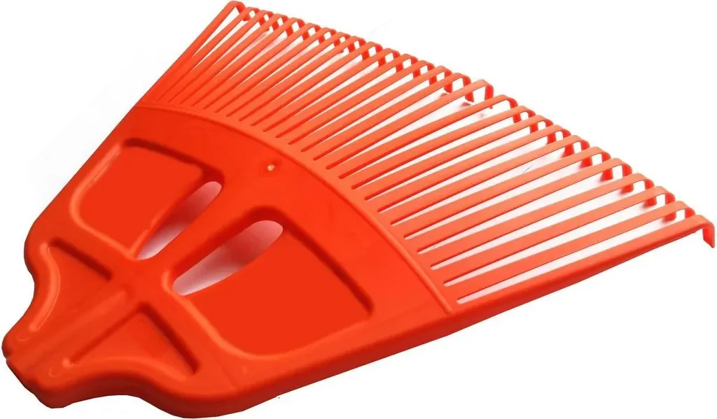 Saska Garden Laubrechen XL orange großer Gartenrechen für Laub