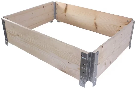 BIGDEAN Palettenrahmen Hochbeet 80x60x19,5 Gartenbeet Aufsatzrahmen