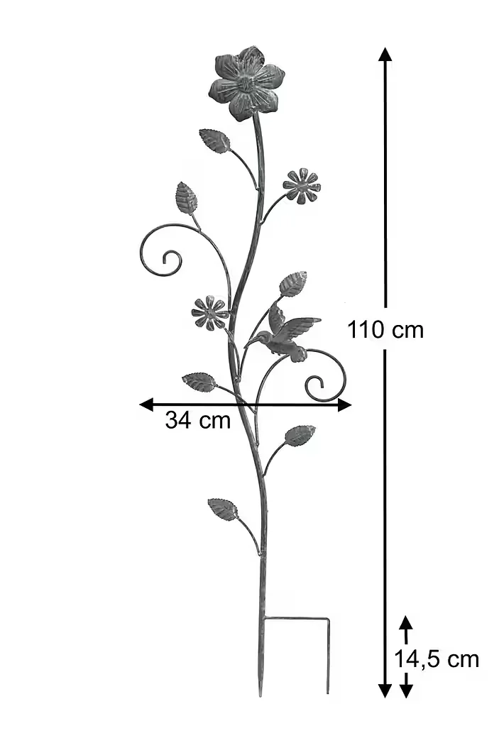 DANDIBO Rankhilfe Rankgitter Metall 110 cm Vintage für Kletterpflanzen