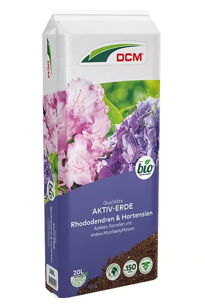 CUXIN DCM Blumenerde Aktiv Erde Rhododendren & Hortensien 20 l