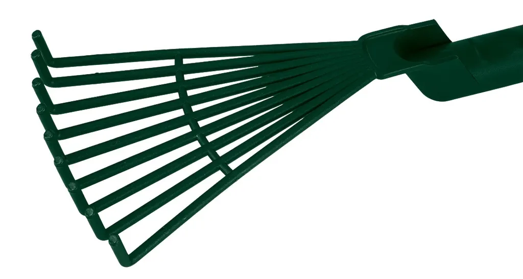 VERTO Fächerbesen 31 cm PP 9 Zinken Handrechen Minirechen