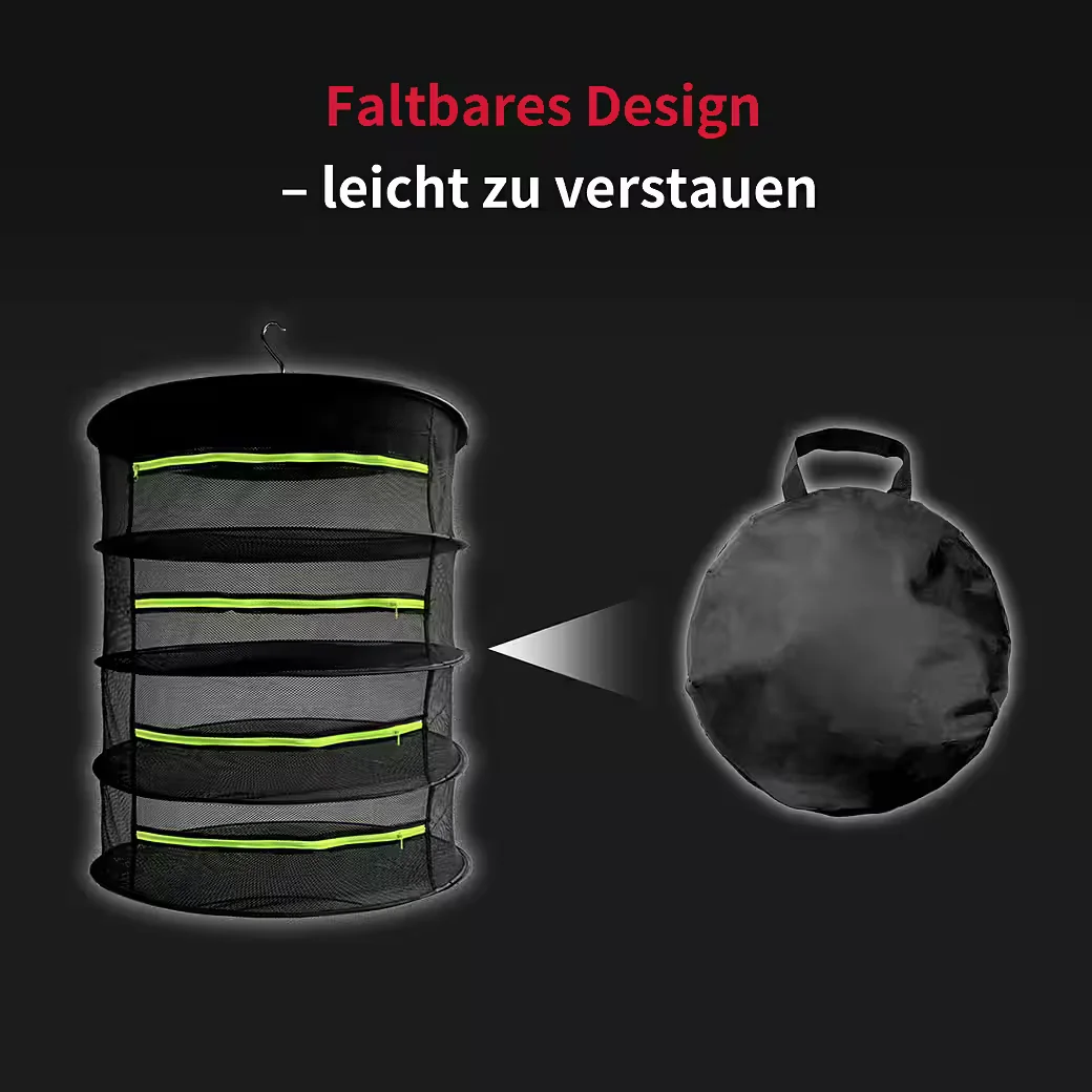 CANNOBOX 4-lagiges faltbares Trockennetz für Kräuter und Growzelte