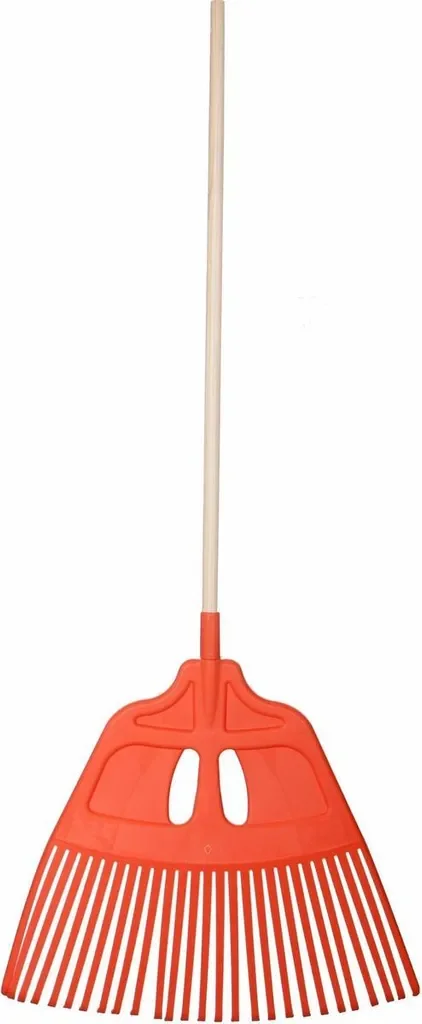 Saska Garden Laubrechen XL orange großer Gartenrechen für Laub