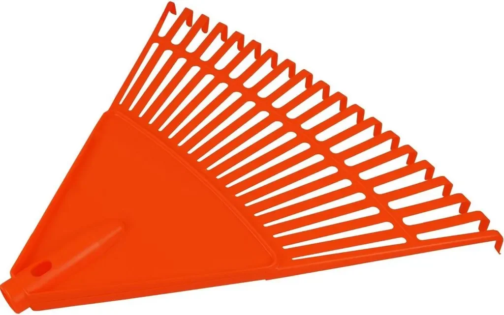 Saska Garden Laubrechen L orange für Laub und Gartenarbeit