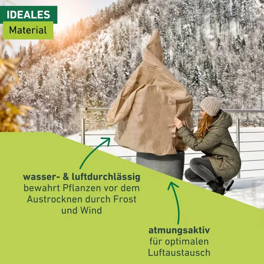 Windhager Winterschutzvlies Vlieshaube für Pflanzen Frostschutz