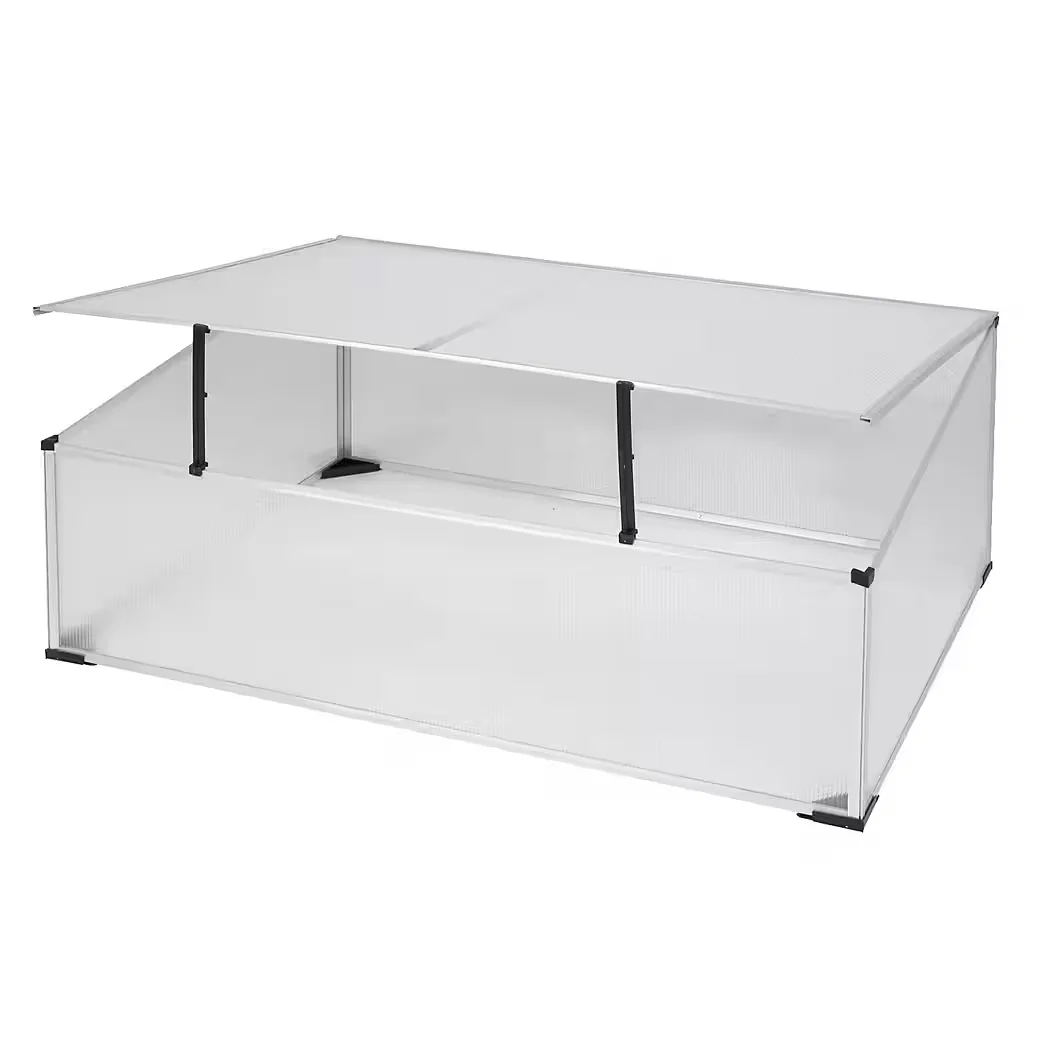 MOJAWO Alu Frühbeet Gewächshaus Treibhaus 100x60x40 cm