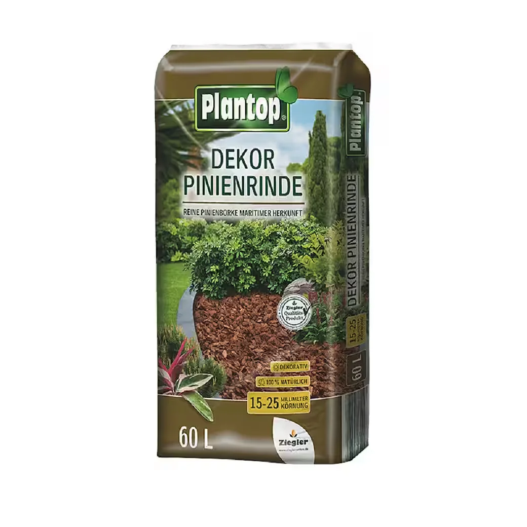 PLANTOP Dekor Pinienrinde 15-25 mm Rindenmulch 60 L Bodenhilfsstoff