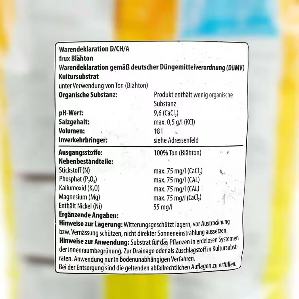 FRUX Blähton Hydroton Ton-Granulat Pflanzgranulat 18L