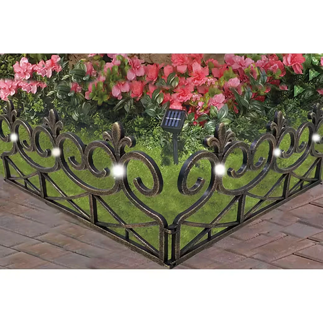 HTI-Living Beetumrandung Rasenkante 960 cm mit Solarlichterkette