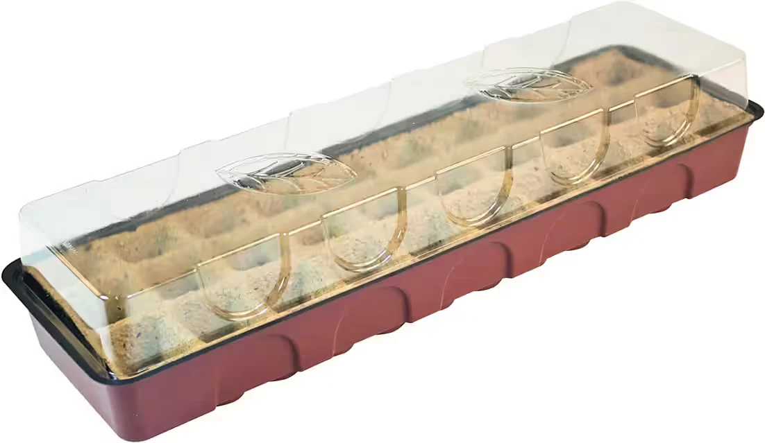 Windhager Fensterbank Gewächshaus mit 30 Anzuchttöpfen terracotta