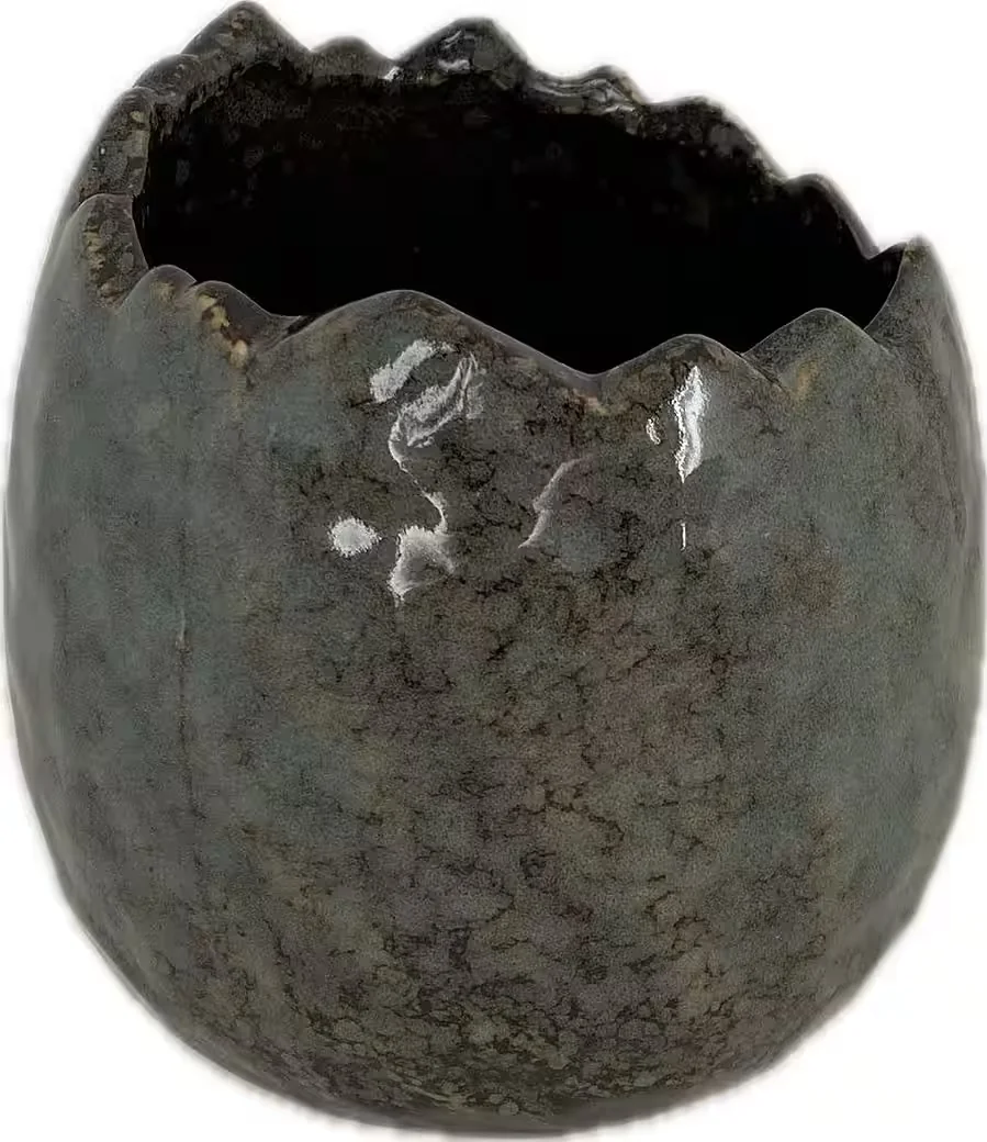 FINEHOMEGARDEN Keramik Eierschalen Blumentopf Pflanzei 9,5 cm und 12 cm