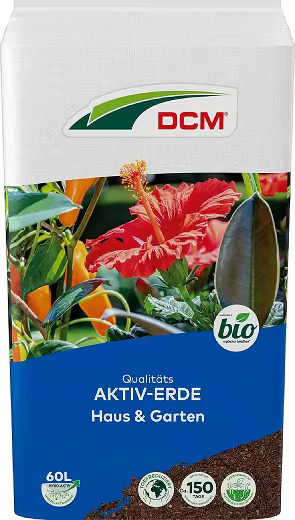 CUXIN DCM Aktiv Erde Pflanzerde für Haus und Garten 60 l