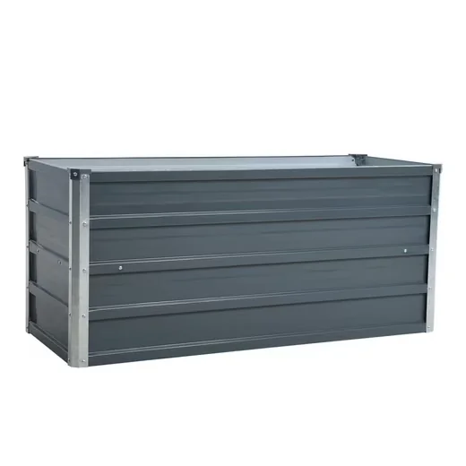 ESTEXO Hochbeet Metall Grau 100x40x45 cm Pflanzbeet Gemüsebeet