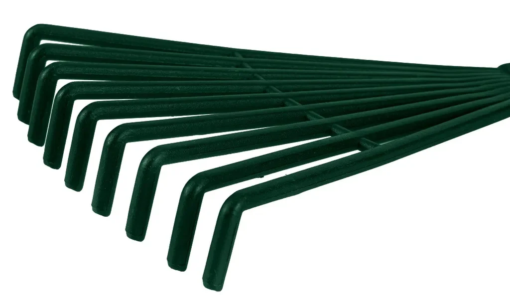 VERTO Fächerbesen 31 cm PP 9 Zinken Handrechen Minirechen