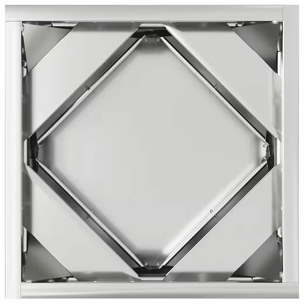 vidaXL Blumentopf Pflanzkübel verzinkter Stahl 30x30x30 cm Silber