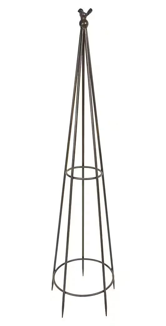 DEKOLEIDENSCHAFT Rankkegel Vögelchen 106 cm Antik-Optik Rankhilfe
