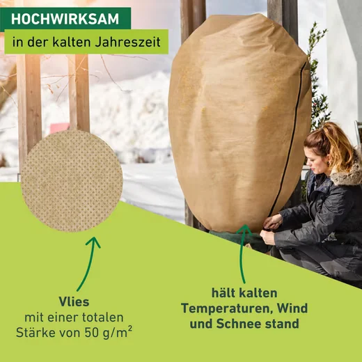 Windhager Winterschutzvlies Protect XXL Gartenvlies Pflanzen beige