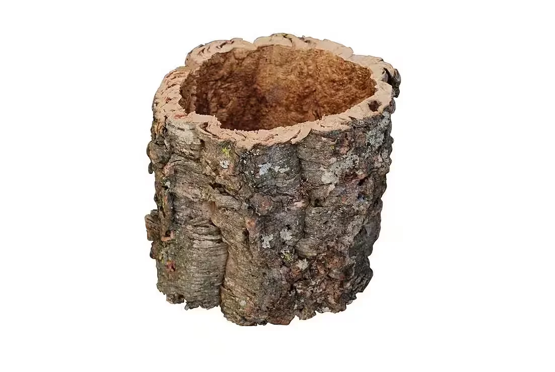 KORK-DEKO.DE Übertopf aus Kork Blumentopf 15 cm L