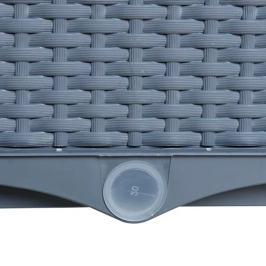 ESTEXO Hochbeet Pflanzbeet Polyrattan Grau 40x40x26 cm