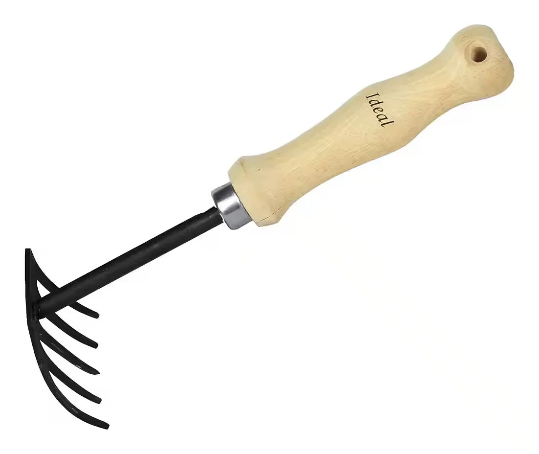 IDEALSPATEN Handrechen mit Buchenstiel 15,5 cm