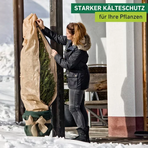 Windhager Winterschutzvlies Vlieshaube für Pflanzen mit Vogelmotiv