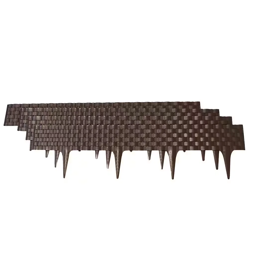 LEMODO Beetumrandung Palisade Rattanoptik braun 82x9,5 cm biegsam