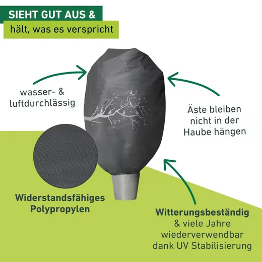 Windhager Winterschutzvlies Vlieshaube für Pflanzen Frostschutz
