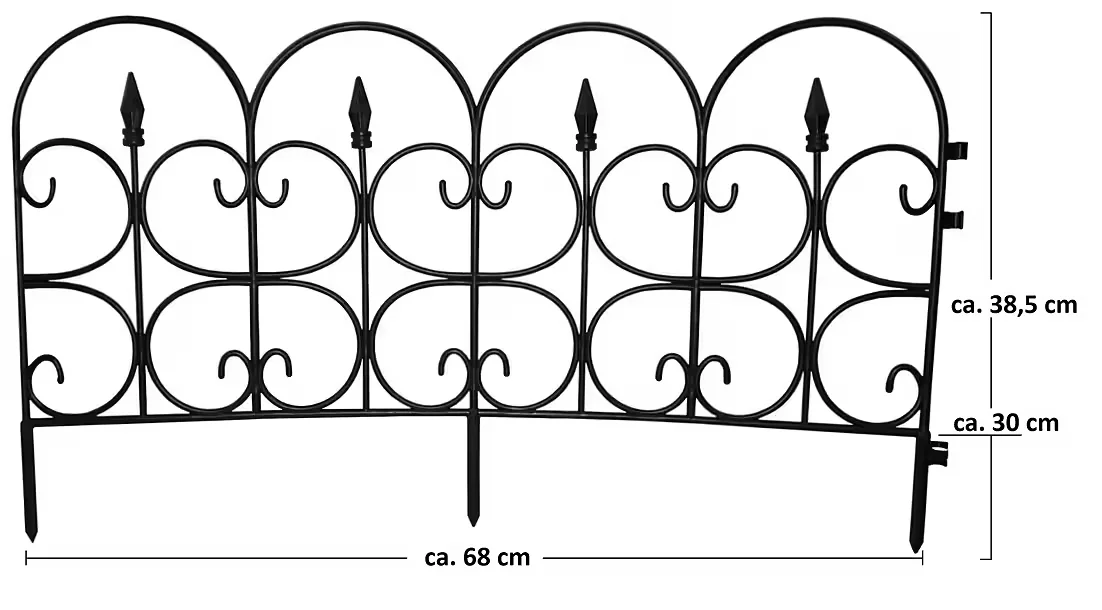 PROVANCE Beeteinfassung Beetumrandung Kunststoff Gartenzaun 4-20 m