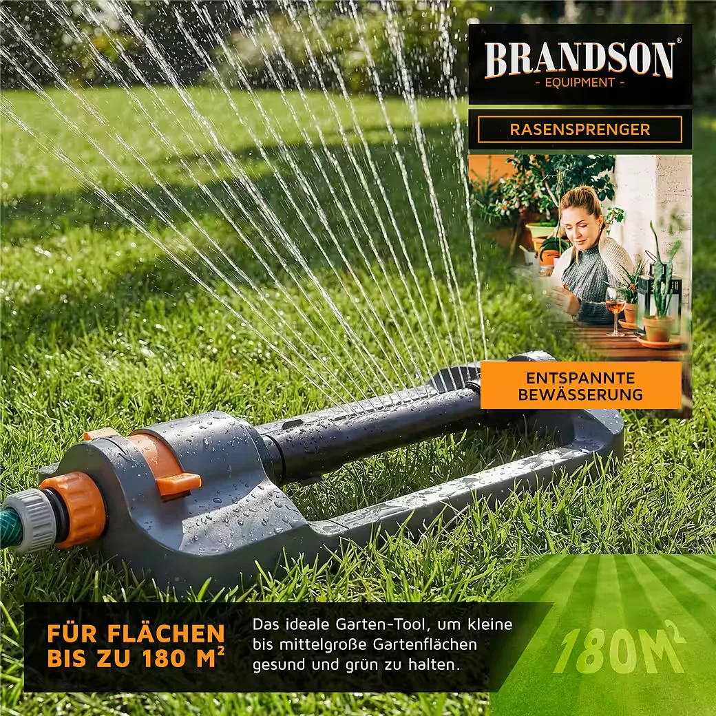 Brandson Viereckregner Rasensprenger Oszillationsregner