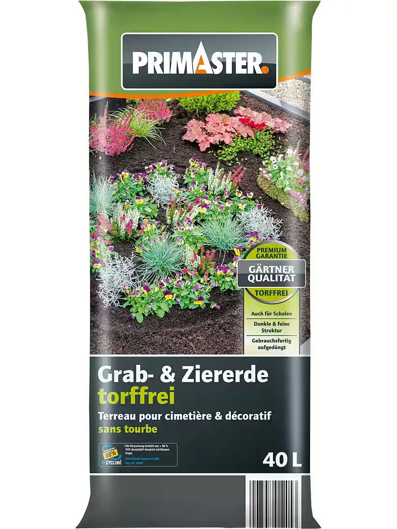 PRIMASTER Zier- und Graberde Spezialerde torffrei 40 L