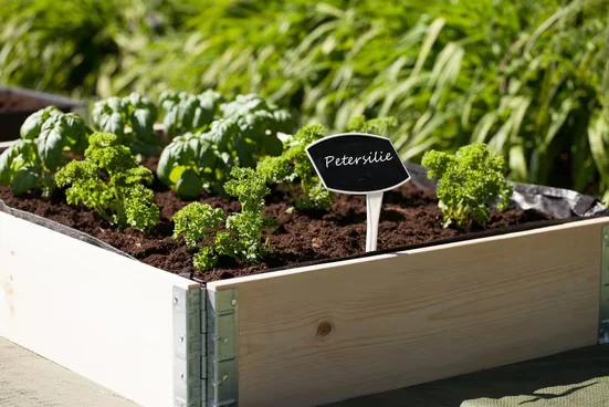 BIGDEAN Palettenrahmen Hochbeet 80x60x19,5 Gartenbeet Aufsatzrahmen