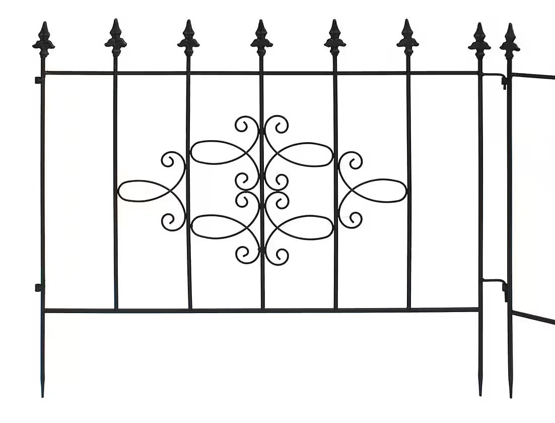 DANDIBO Rankgitter Perugia 20689 Metall Steckzaun 75 cm Rankhilfe