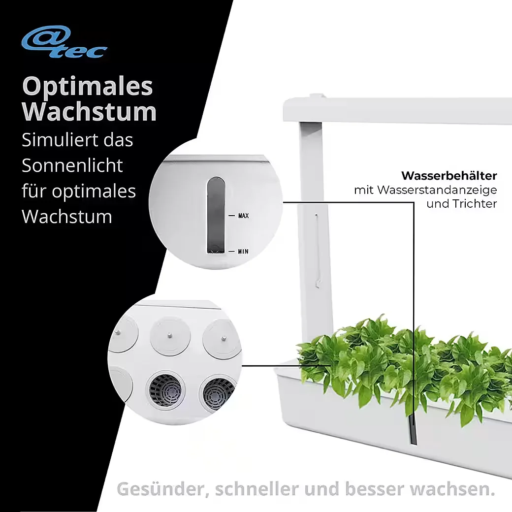 ATEC Mini Gewächshaus Pflanzenaufzuchtstation für Anzucht