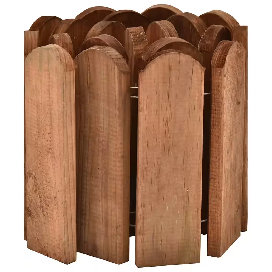 FURNICATO flexible Beeteinfassung Massivholz imprägniert 120x20x1,5 cm