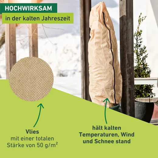 Windhager Winterschutzvlies Vlieshaube für Pflanzen mit Vogelmotiv