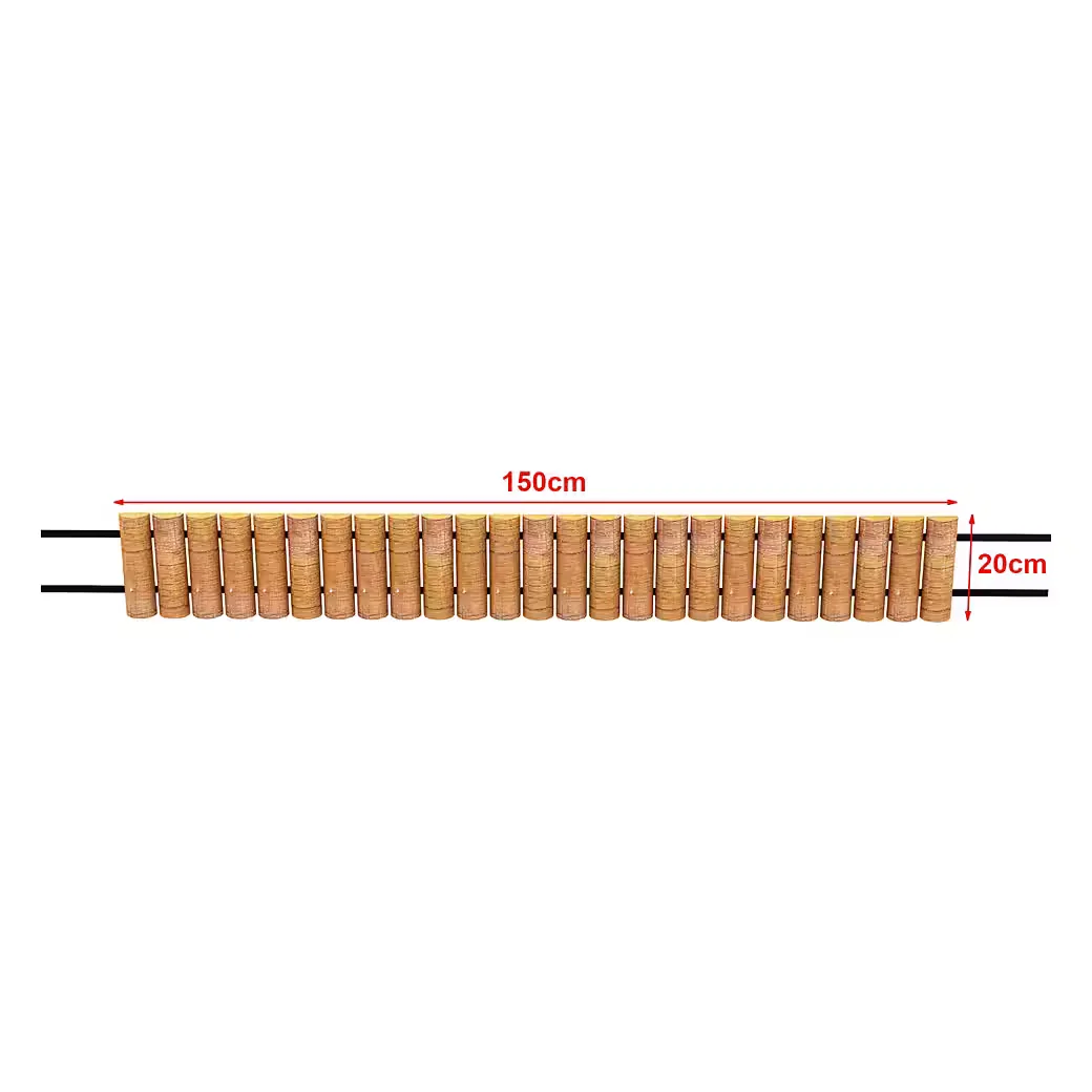 EN.CASA Palisade Rotta Beetumrandung Kiefernholz abrollbar 150x20 cm