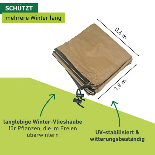 Windhager Winterschutzvlies Vlieshaube für Pflanzen mit Vogelmotiv